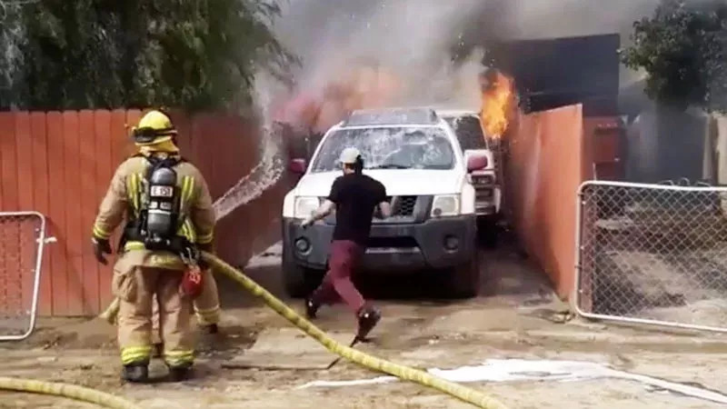 Man Risks His Life By Going Into A House On Fire To Save His Dog