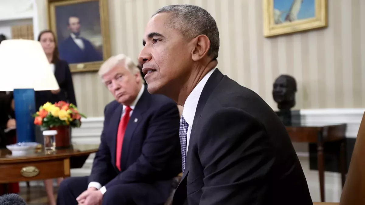 Obama and Trump in 2016 