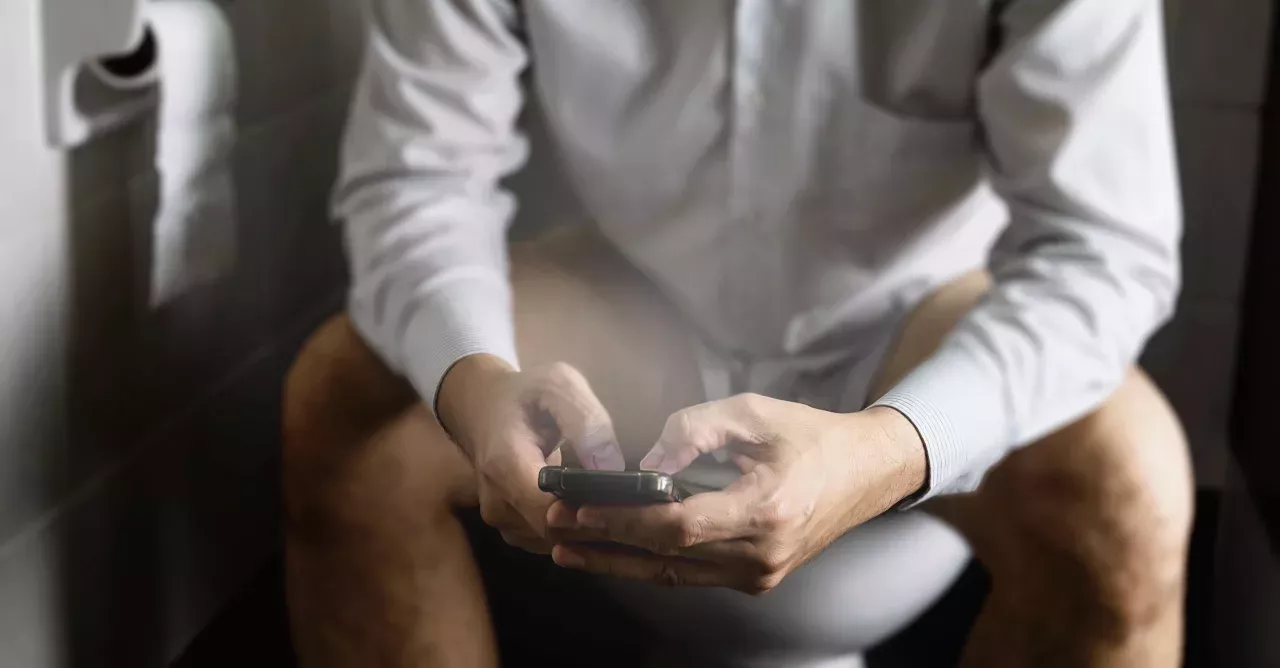 Using your phone on the toilet
