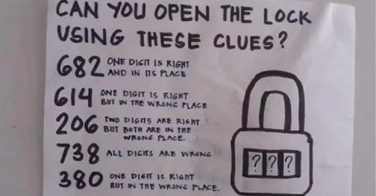 This Viral Riddle Has Internet Uses Pulling Out Their Hair, Can You Open the Lock Using These Clues?