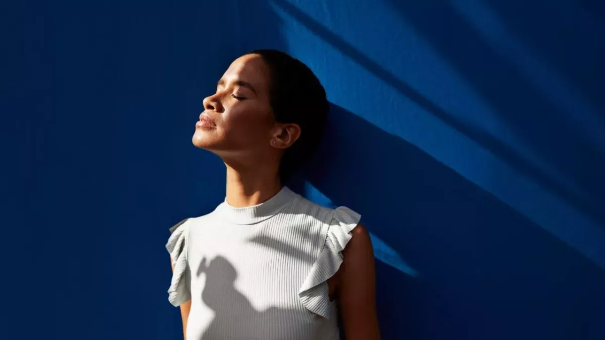 Woman enjoying the sun