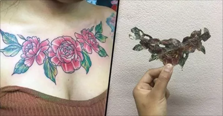 Woman with tattoo