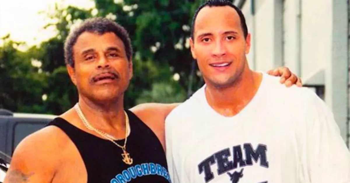 Dwayne Johnson and his father Rocky Johnson