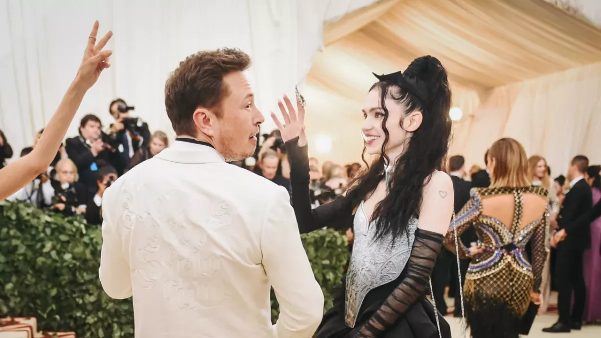 Elon Musk and Claire Boucher