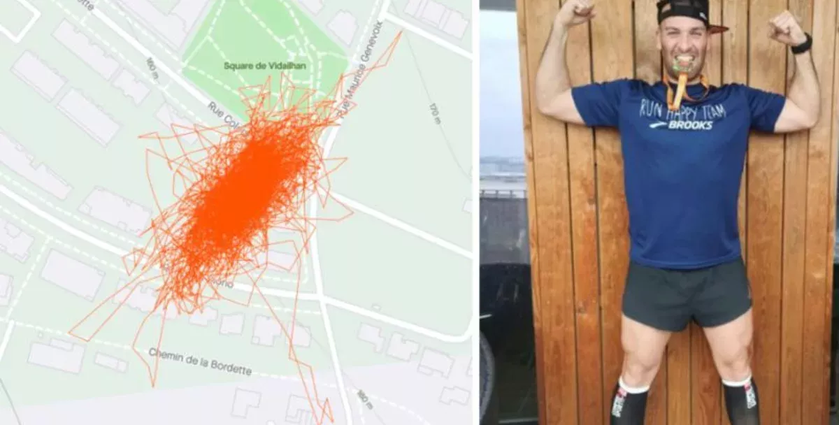 Despite being in confinement, this man was able to run a marathon... on his balcony!