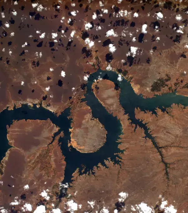 The dragon-like shape of a South American river