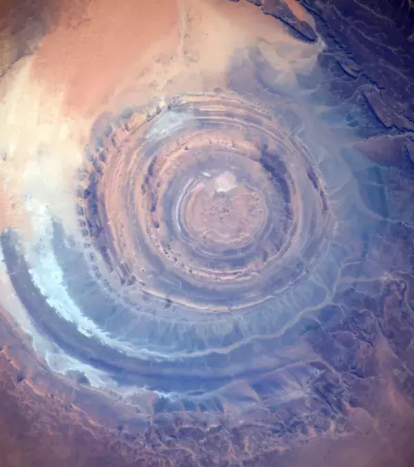 The eye of Africa located in the Sahara desert in Mauritania