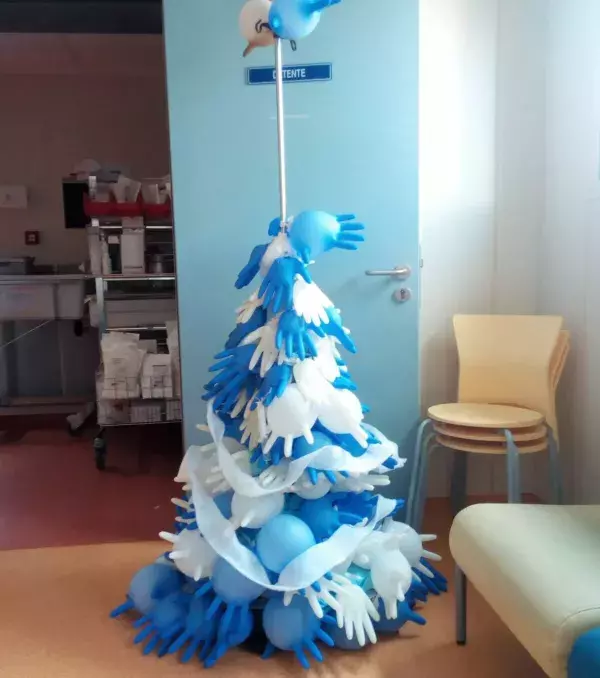 Certainly the most unlikely of Christmas trees!