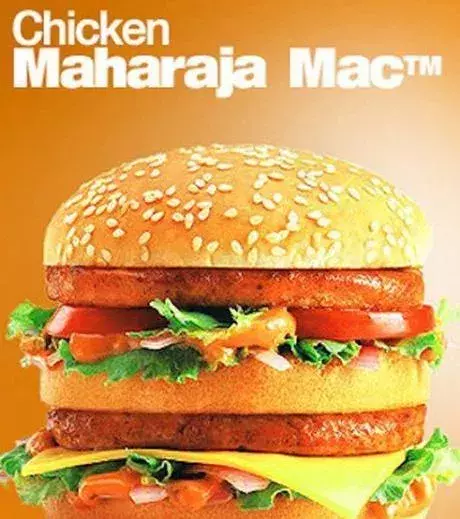Chicken Maharaja (India): a spicy grilled chicken patty that replaces the usual beef