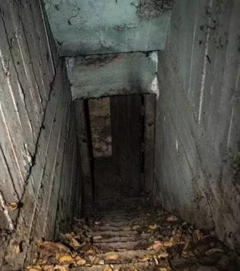 The door down some stairs