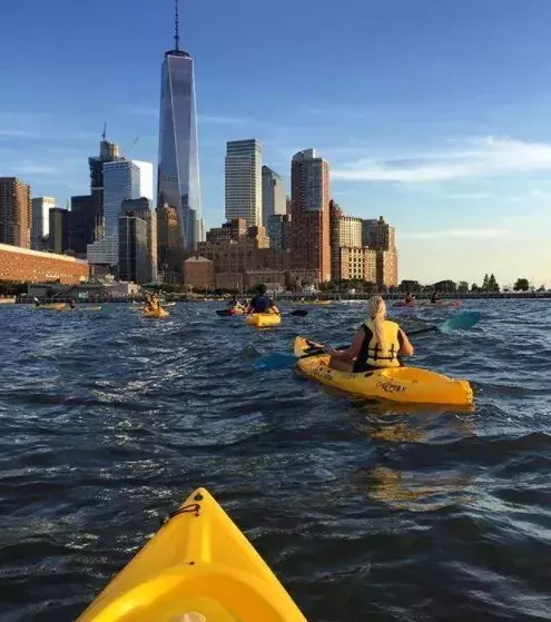 Go kayaking on the Hudson from the Downtown Boathouse
