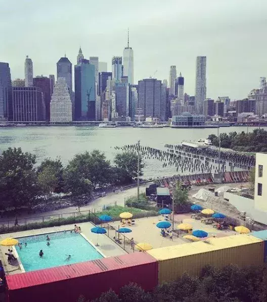 Hang out at the Pop Up Pool in Brooklyn Bridge Park in summer from June onwards