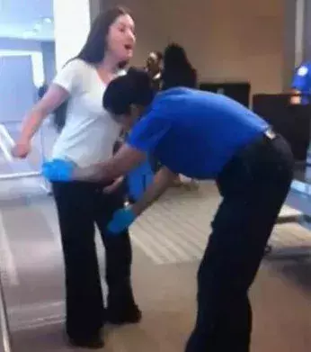 This passenger obviously doesn’t want to be searched 