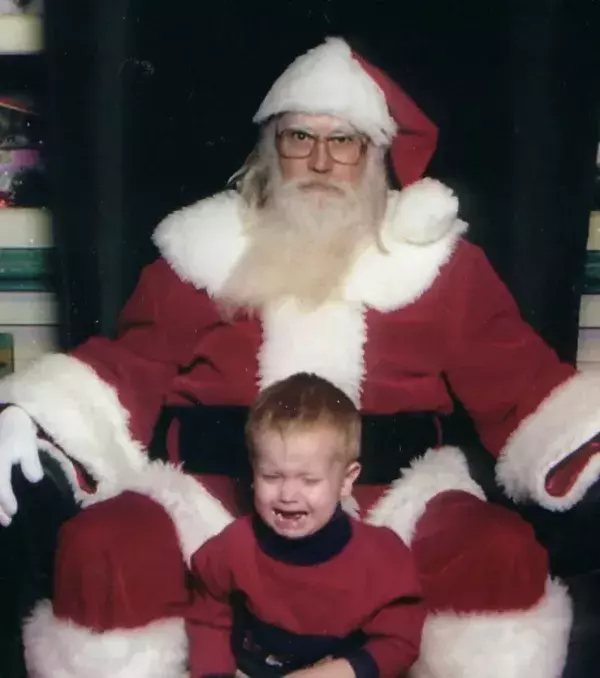 A Santa Claus who scares children