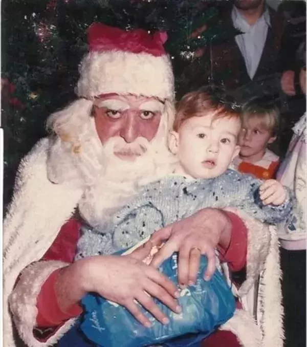 A Santa with a killer's eyes