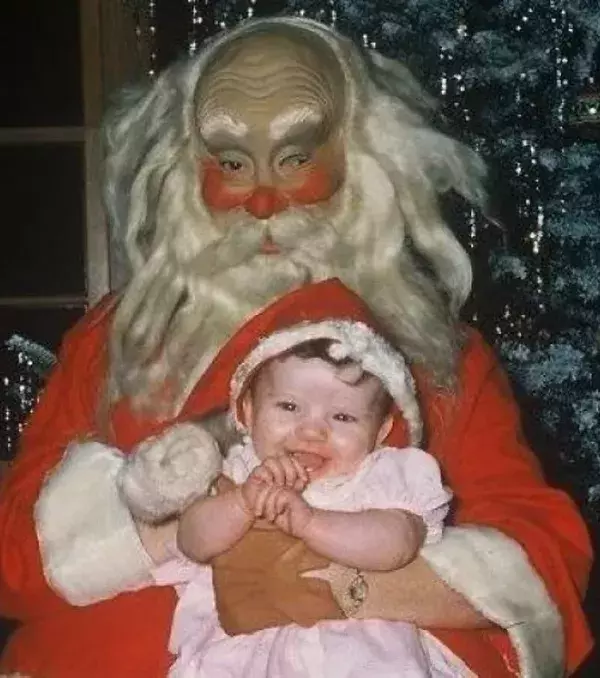A scary Santa Claus mask