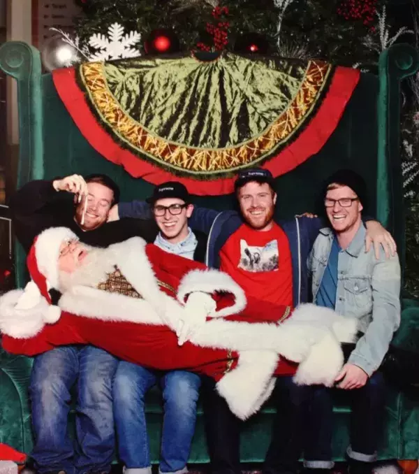 A totally relaxed Santa Claus